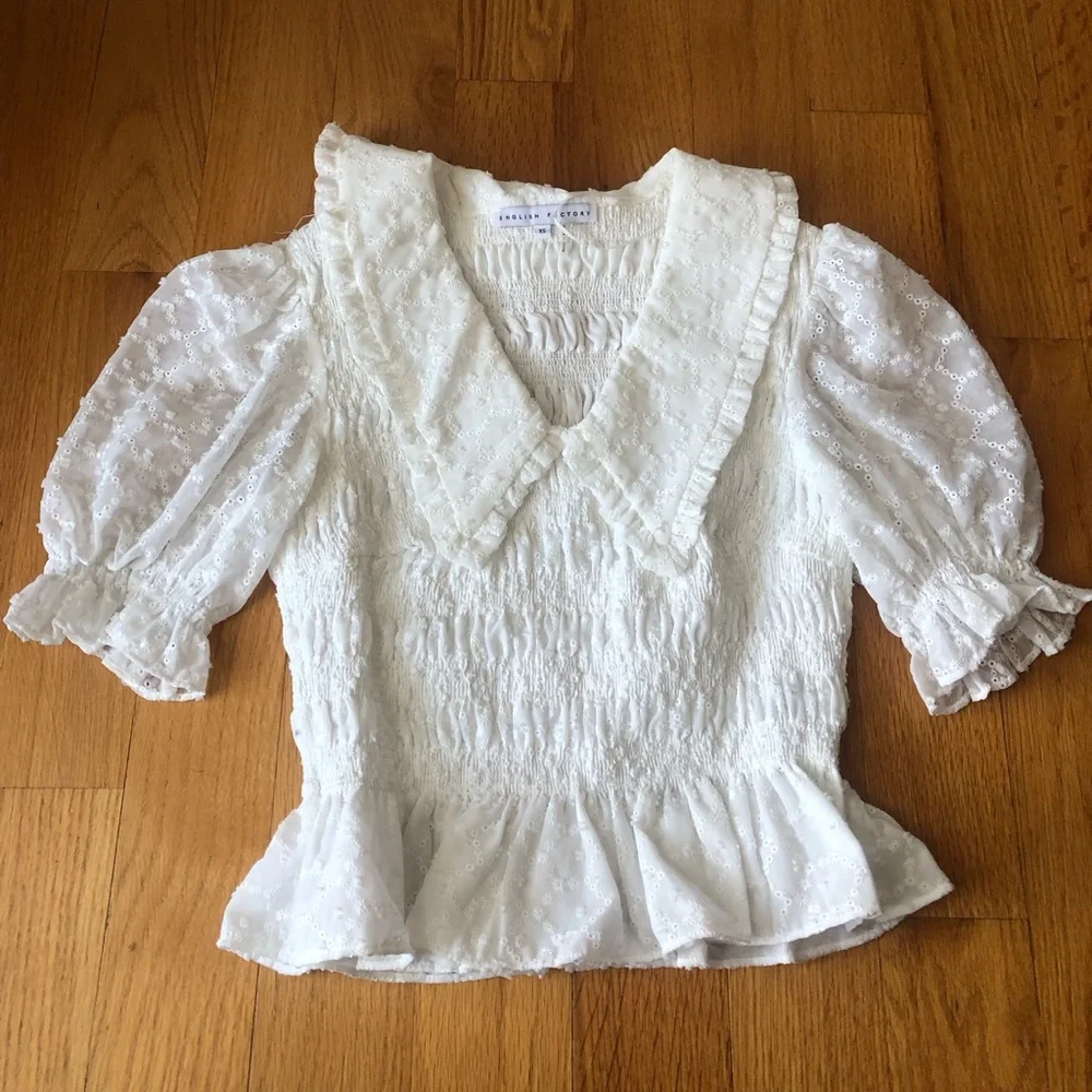 English Factory puff sleeve blouse - Picture 5 of 9